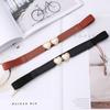 And Versatile Belt Slimming With Retro  Buckle Belt Decoration Dress
