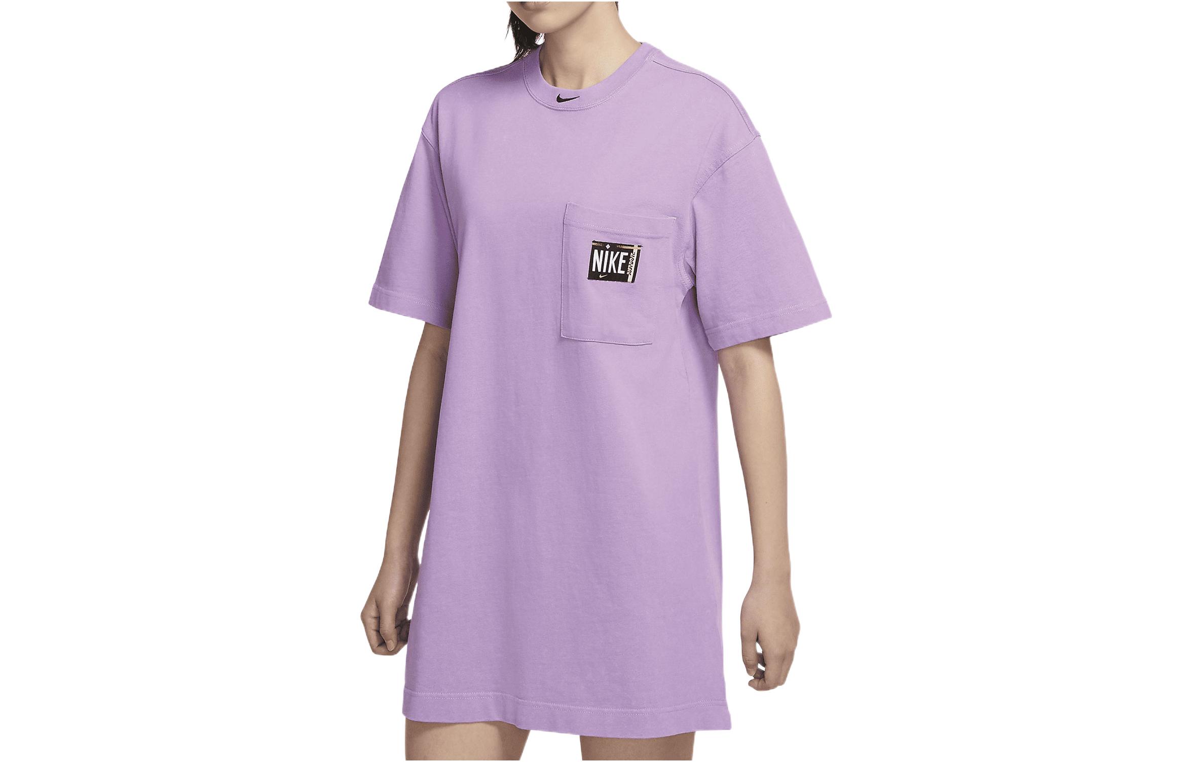 Nike Short Sleeved Dress Women s Purple CZ9863-597 S
