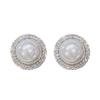 Slightly Inlaid Rhinestone Luxury Cold Style Exaggerated Pearl Large Earrings Korean Temperament Earrings Fashion Jewelry