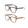 TUREZING Reading Glasses For Women Men HD Lenses Rectangular Metal Hinge Prescription Eyewear High Quality