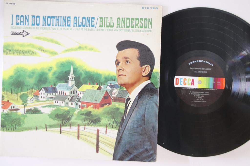 LP Record BILL ANDERSON - I Can Do Nothing Alone DL74886 DECCA 1967 US Country Used