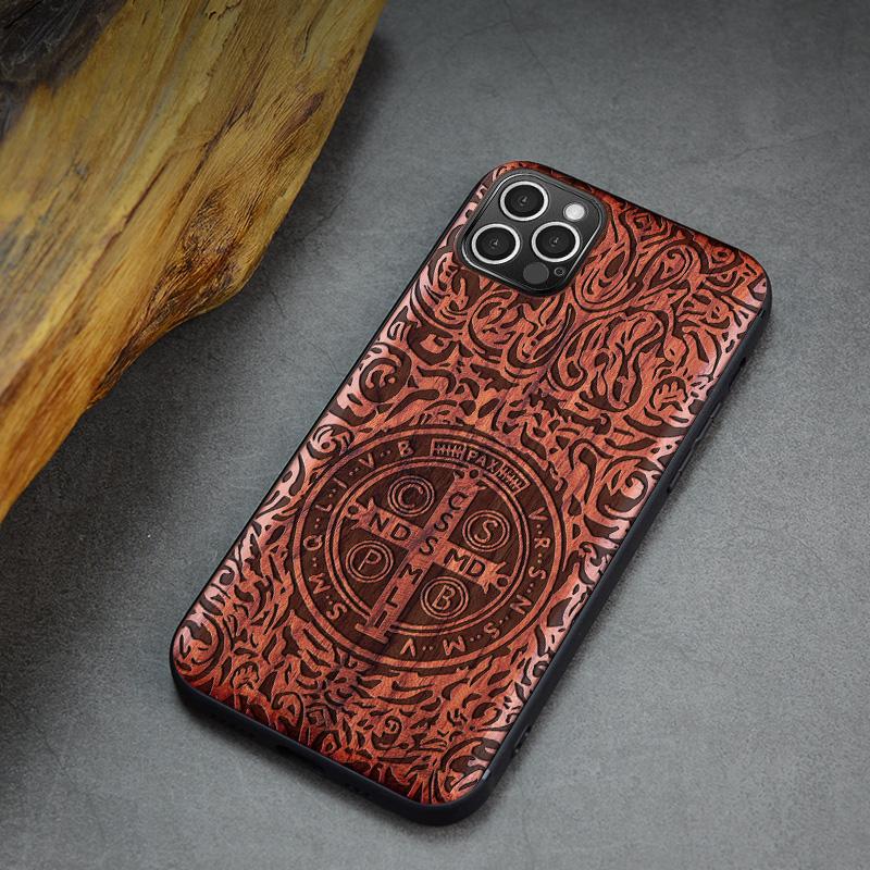 

Real Wood Phone Case For iPhone 15 Pro Max Case Shockproof Wooden Cover For iPhone 11 12 13 14 15 Pro XR XS Max 7 8 Plus Funda for iPhone 15