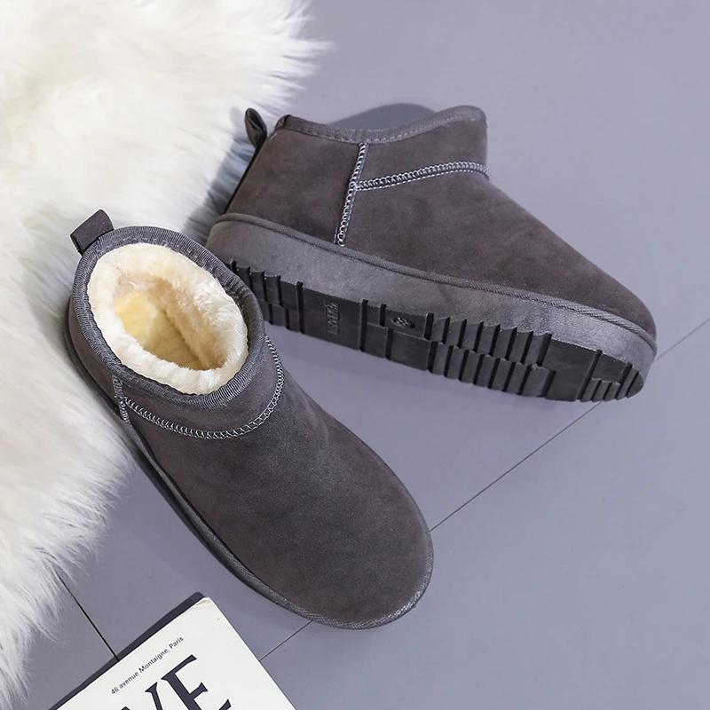 Мода 2024 Зимние теплые замшевые зимние сапоги женские повседневные модные женские сапоги — фото 7