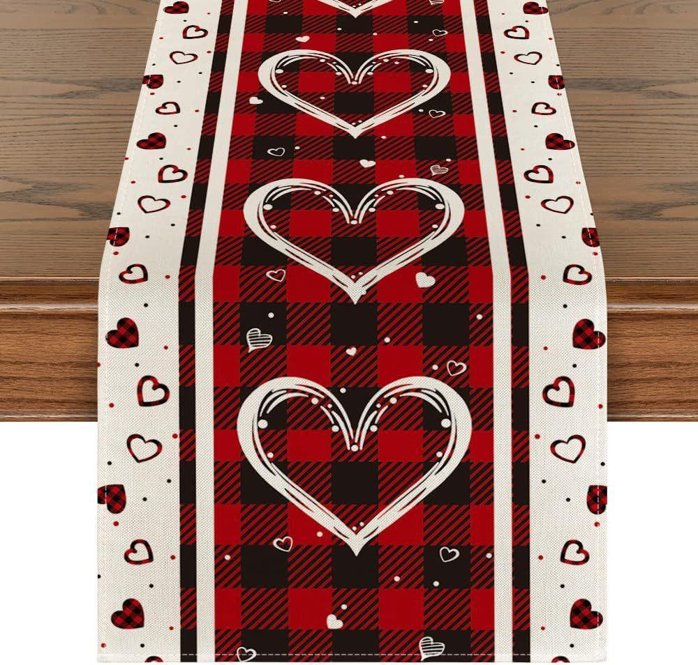 Desktop Ornaments Love Table Flag Tablecloth 33*183cm Table Runner For Festive Atmosphere Event Decoration Valentine's Day Party