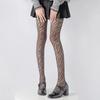 Women Glitter Silver Silk Pantyhose Sexy Zebra Stripes Geometric Pattern Tights High Stockings