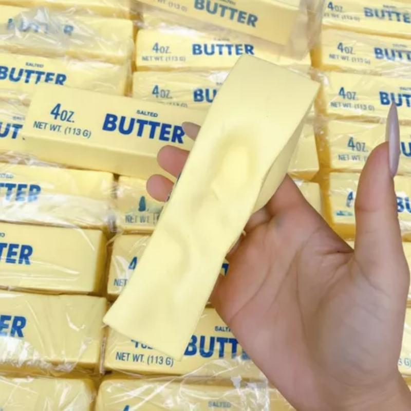 1Pc Butter Squishy Party Favors Super Soft Slow Rising Sticky Butter Sticks Realistic Food Fidget For Festive & Party Supplies