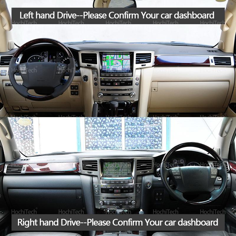 For Lexus LX570 J200 2008 2009 2010-2015 Car Dashboard Cover Avoid Light Pad trument Platform Cover Mat Carpet Accessories