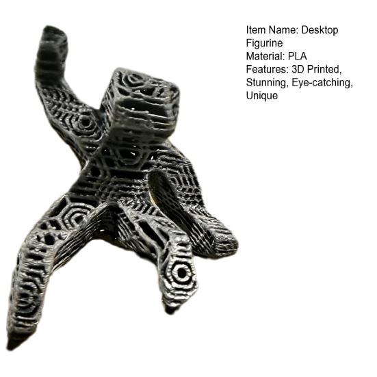 Desktop Figurine 3D Printed Figure Statue Tabletop Decorative Ornament for Home Office Table Shelf Decor Gifts for Book