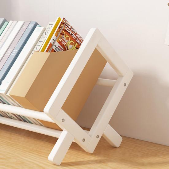 Desktop Book Shelf Bamboo Book Organizer Storage Rack Office Desk Wooden Book Magazine Display Tilting Bookcase Book Holder Stand
