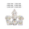7 Pieces Multi Sided Game Dices, Dice Set Math Teaching Toys Party Favors D20 D12 D10 D8 D6 D4