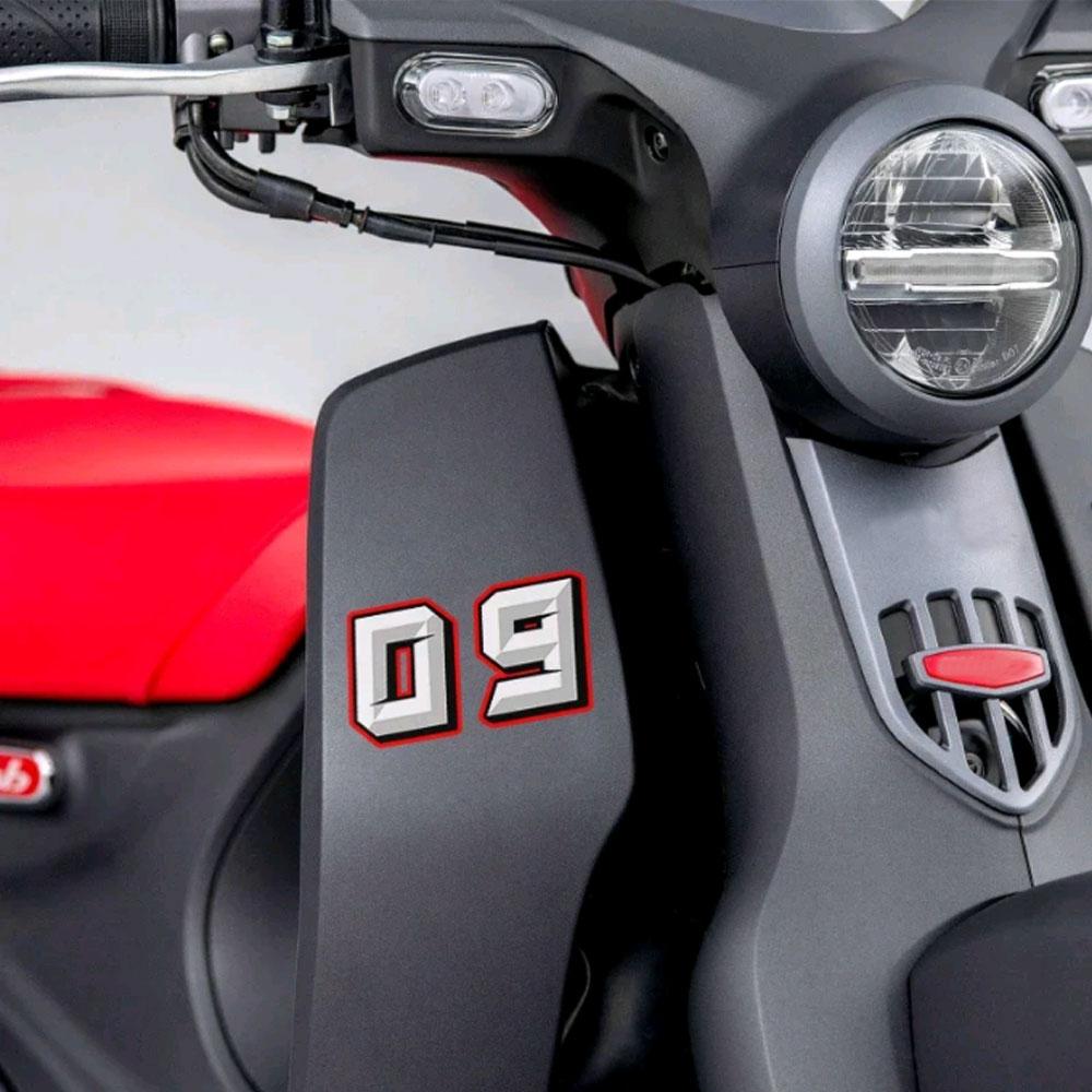 1X 0 To 9 Creative Fashion Arabic Numbers Racing Number Helmet Racing Vinyl Decals Universal Motorcycle Accessories Sticker