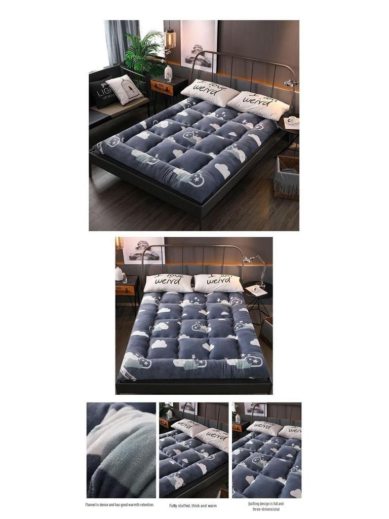 Thickened Warm Lambswool Tatami Mattress - Double, Anti-Slip, Foldable for Dorms