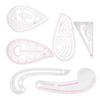 6Pcs Curve Ruler Multi Function Plastic Vary Form Sewing Grading Proofing Clothing Designs Tool