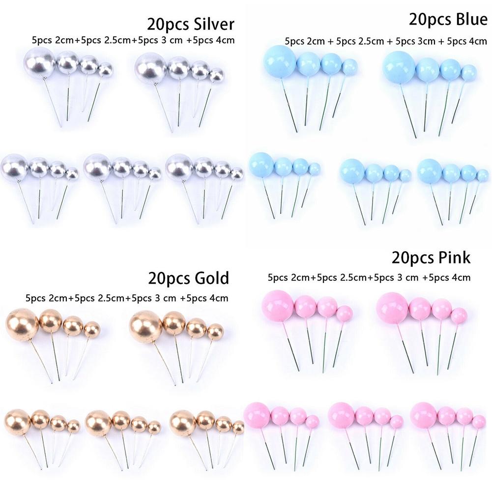 Topper Birthday Party Baby Shower Wedding Christmas Ball Decer 20pc Ball Cake