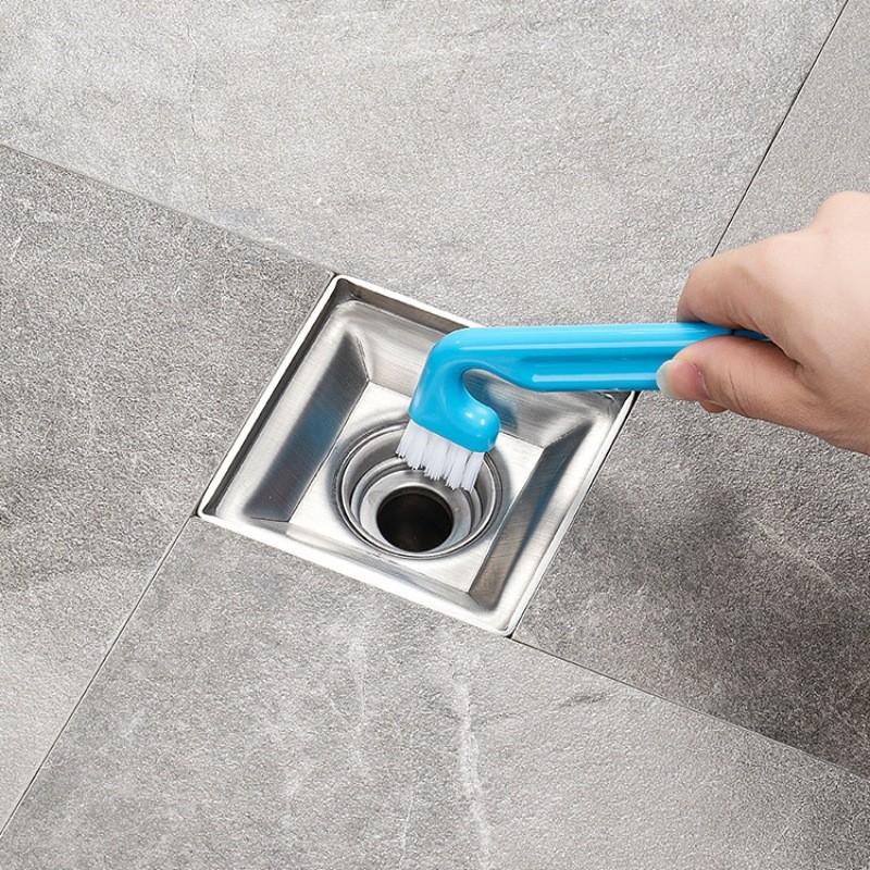 Head Drain Dual Brush With Pp Handle And Nylon Bristles For Home Use Durable