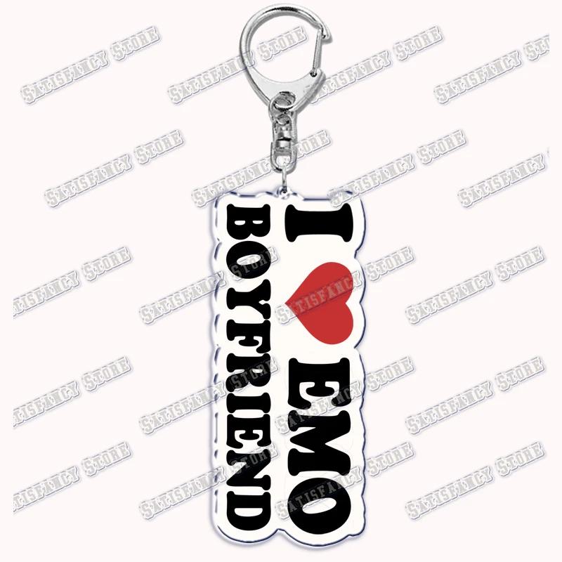 Custom I Love You My Fictional Boyfriend Awesome Girlfriend Keychain Emo Boys Hot Wife Mom Dad Key Ring Keychains Bf Gf Gifts