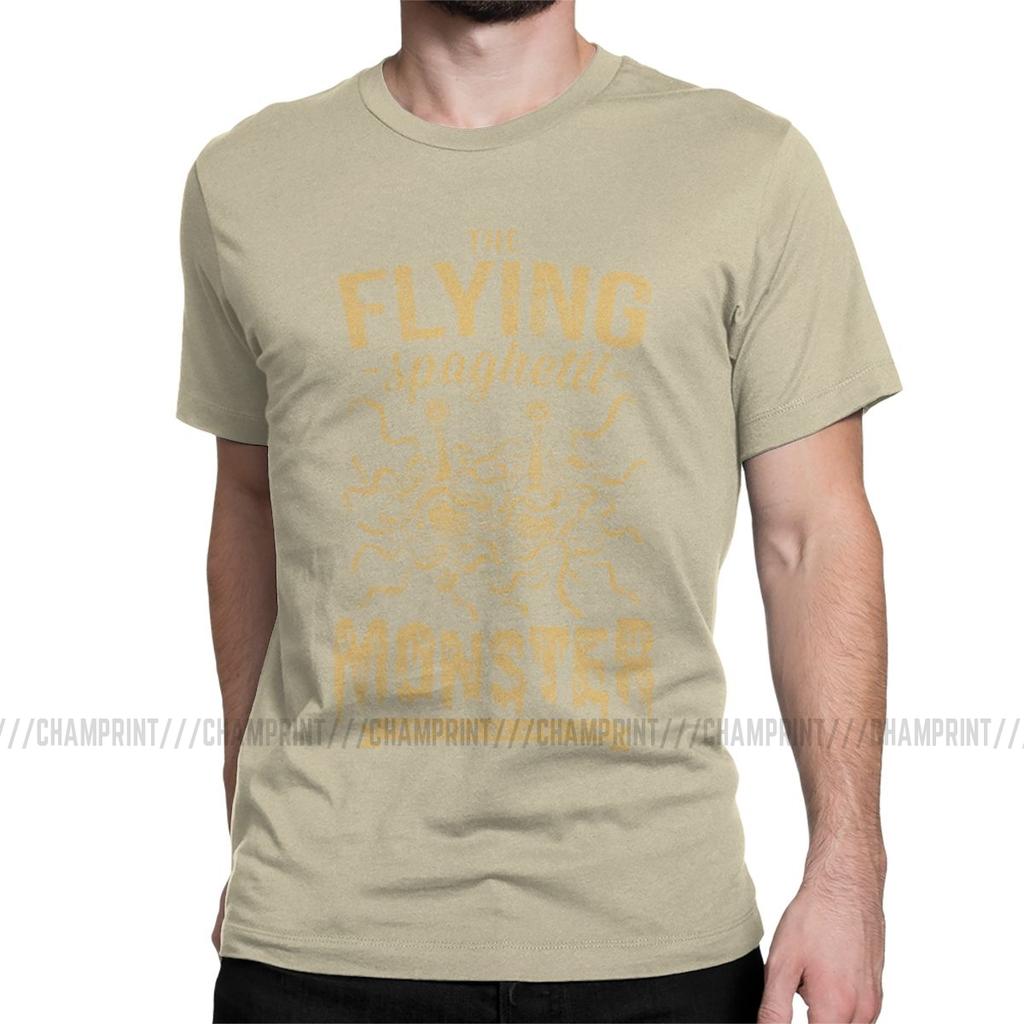 The Flying Spaghetti Monster T Shirt Men Funny TShirt Round Neck Flying Spaghetti Monsterism Pastafarianism FSM Tee Shirt