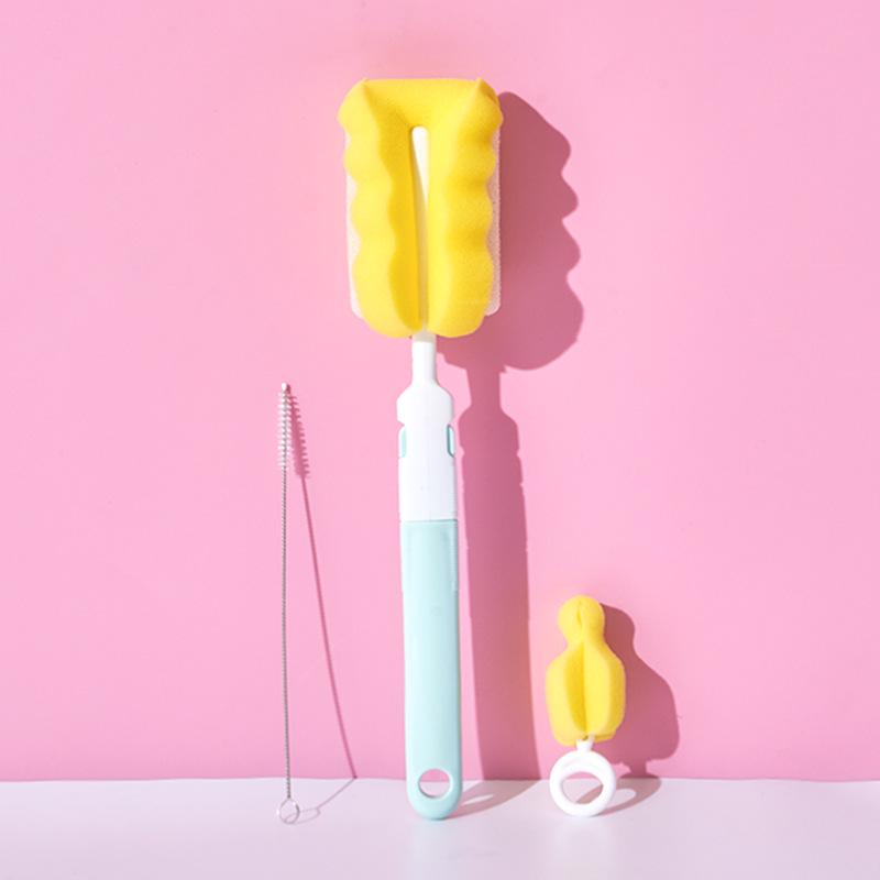 Baby Bottle & Straw Cleaning Brush Set | Nipple, Cup, and Sponge Brushes