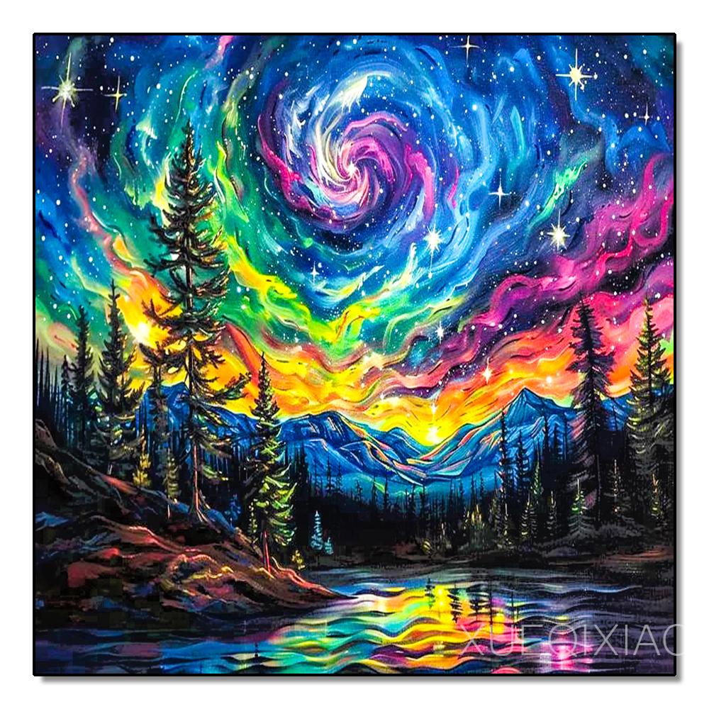 DIY Plná kulatá/čtvercová vrtačka Krajina Diamantová malba 5D Venkovská scenérie Domácí dekorace Umělecké řemeslo Kamínky Sada pro křížkovou výšivku