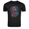 Japanese Skull Mask Graphic T Shirt Dark Samurai Art Tee