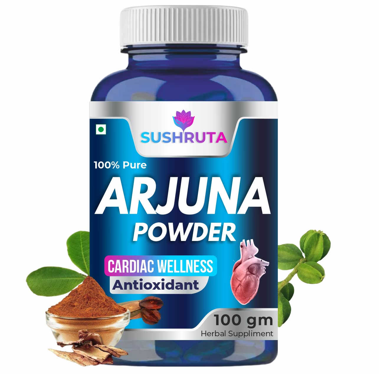 

Sushruta Organic Arjun Ki Chaal Dried Arjuna Tree Bark Powder | 100gm 0.2lbs