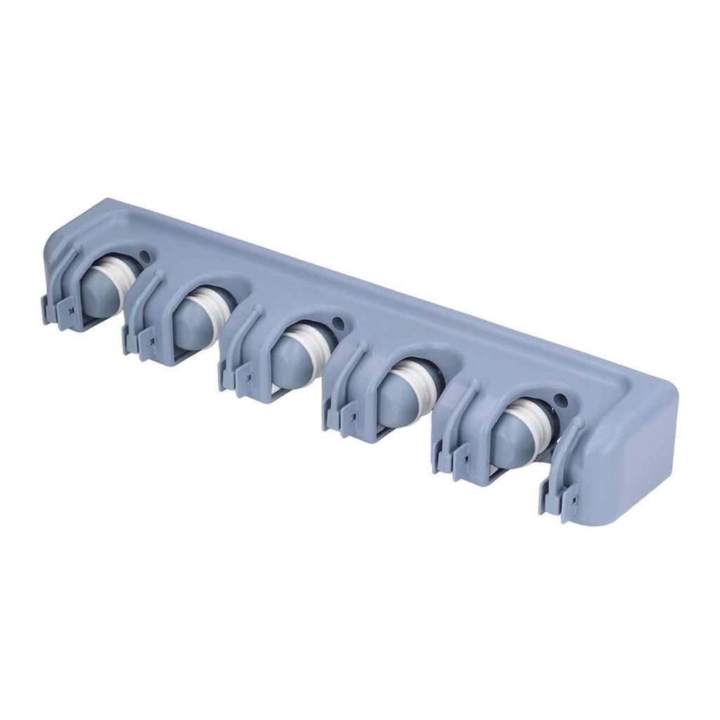 Mop Broom Holder Multifunctional Space Saving Broom Wall Mounted Rack for Kitchen Bathroom Garden