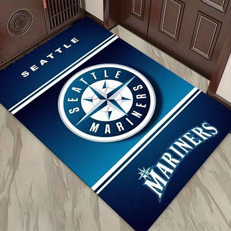 Seattle Mariners Logo Carpet Rug for Living Room Bedroom Home Sofa Decoration,Kids play Non-slip Floor Mat