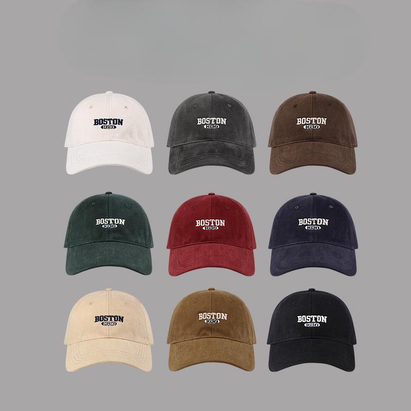 

Furted Korean Hat for Women s Embroidered Baseball Cap Showing Small Face Plus Large Brim Soft Top Baseball Cap for Men [54-60cm]