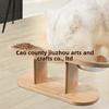 Comedero elevado para gatos y perros, soporte de madera ajustable con 3 tazones inclinados