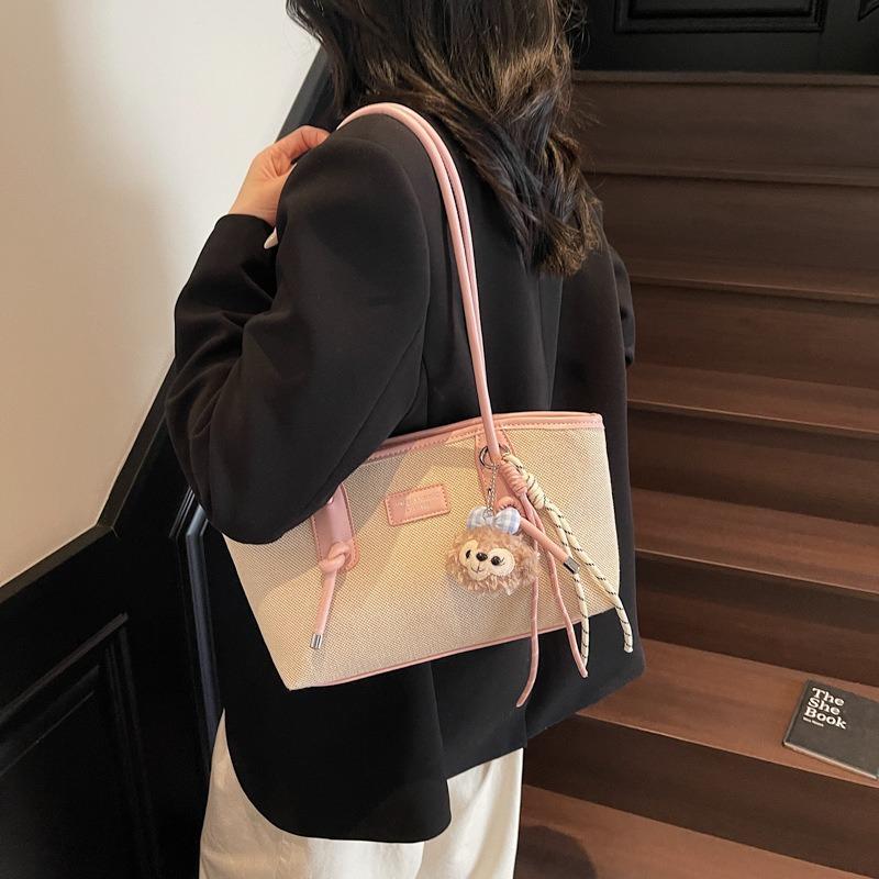 Spring and Summer New Leisure Niche Shoulder Bag Large-capacity Bag Female Tote Bag College Student Class Commuter Bag