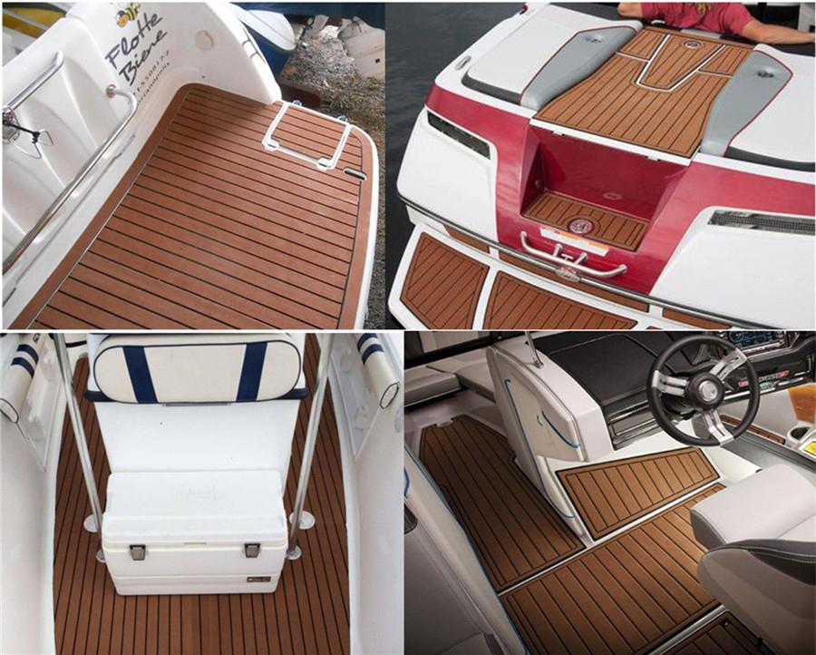 5 Rolls EVA Teak Decking Border For Boat Marine Flooring Carpet Self Adhesive Tape 5.8cmx240cmx6MM Yacht Boat Accessories