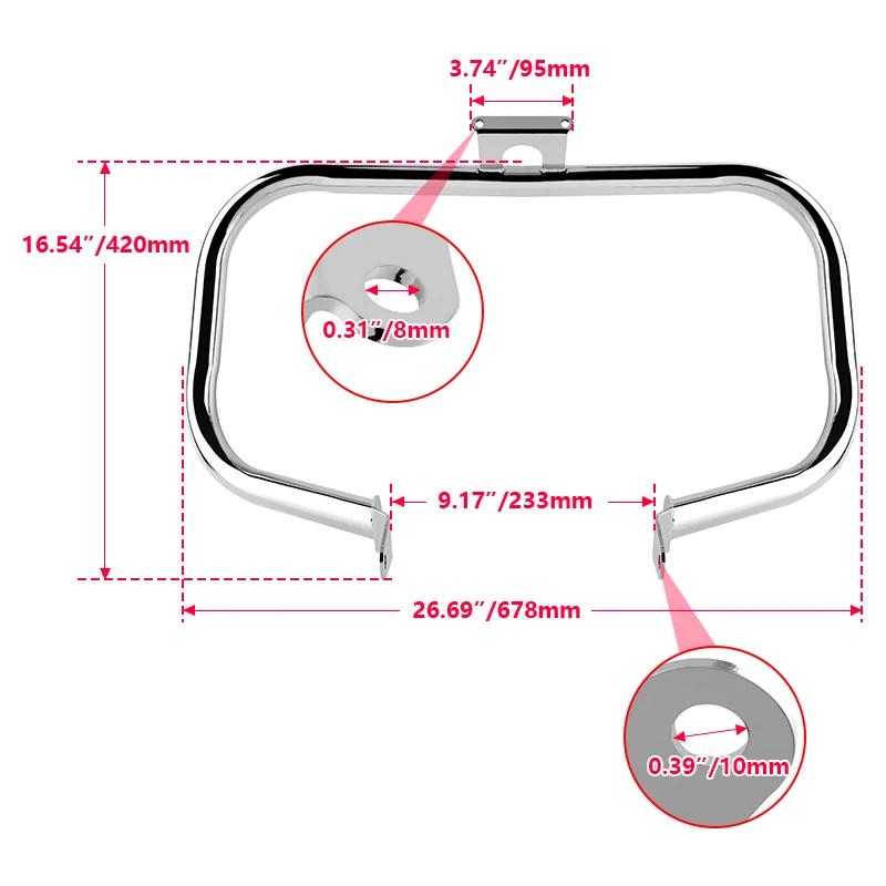 Chrome Motorcycle Engine Guard Front Highway Crash Bar For Honda MAGNA250 VF250 VF 250 Dragon Dog 250 1994-2007 Accessories