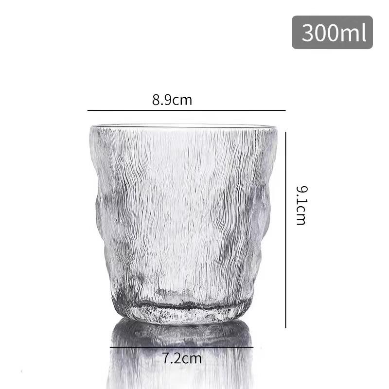 Glacier Pattern Hammered Glass Tumblers