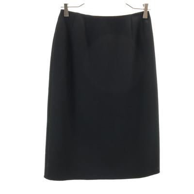 FOXEY BOUTIQUE Made In Japan Wool Midi Length Skirt 42 Black Women Used