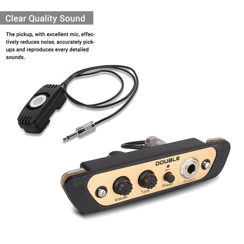 QWAX Cajón Box Drum Preamp Pickup Microphone with 1/4 Inch Jack
