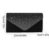 Large Capacity Women Evening Handbag Rhinestone Wedding Clutch Elegant Crossbody Bag  Party