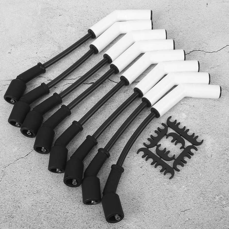 Set cablu de aprindere Sârmă bujie Cablu de aprindere din ceramică de înlocuire 9070C Se potrivește pentru mașină cu motoare GM LS/LT