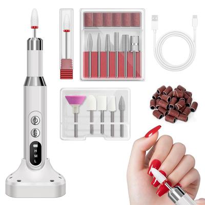 Lima de Uñas Eléctrica Portátil - Estilo Bolígrafo con Velocidad Variable