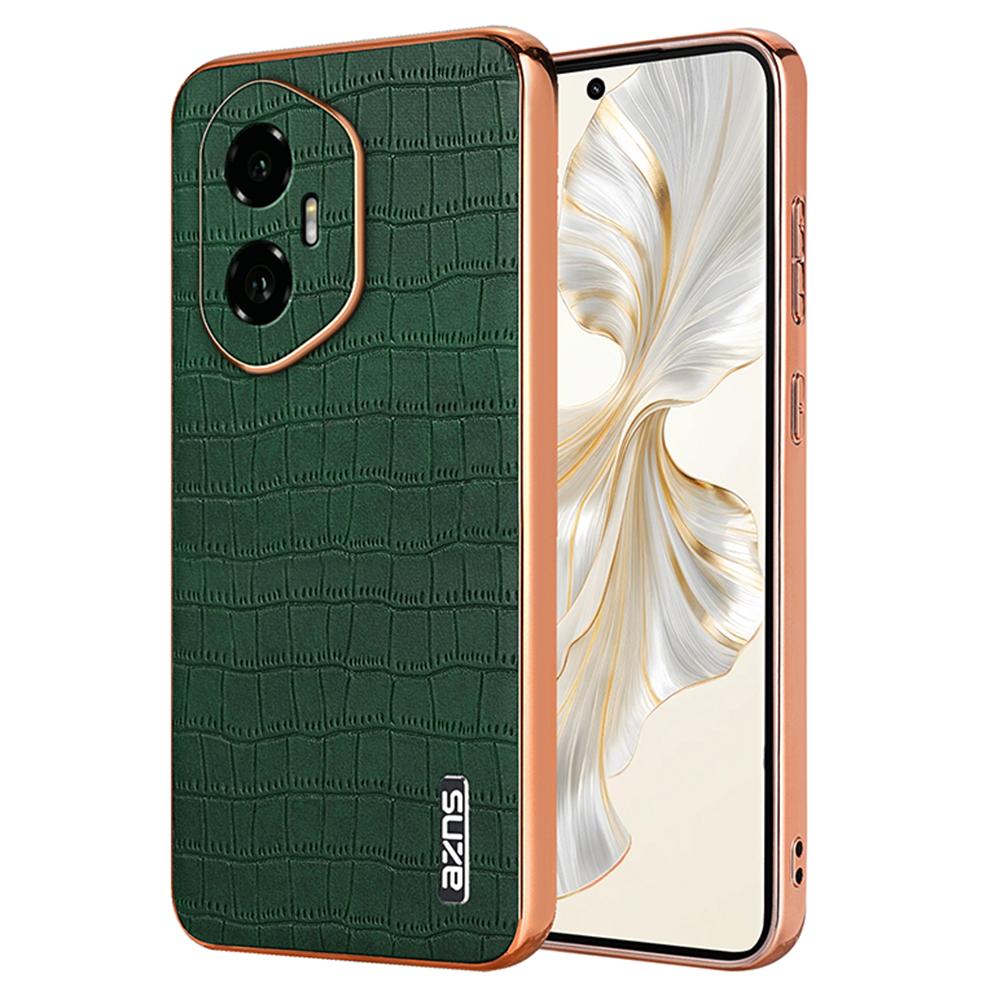 AZNS For Honor 300 Case Electroplating Crocodile Texture PU+TPU Phone Cover