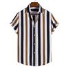 Camicia Casual da Uomo a Maniche Corte a Righe Primavera 2025