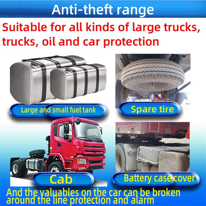 12V-24V Truck Fuel Tank Burglar Alarm Radar Vibration Error-free Anti-theft Oil Alarm System Double Induction Spotlights