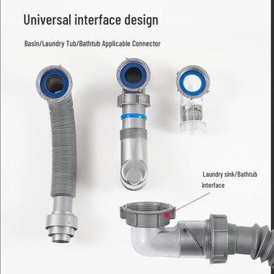 Vegetable Sink Drain Set: Pop-Up Core, Anti-Odor Washbasin Drainer Pipe
