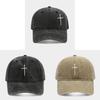 Streetwear Baseball Cap With Cross Stud Embroidery For Casual Men Women
