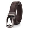 Men's Two-Layer Cowhide Leather Belt with Automatic Buckle - Versatile Business Style