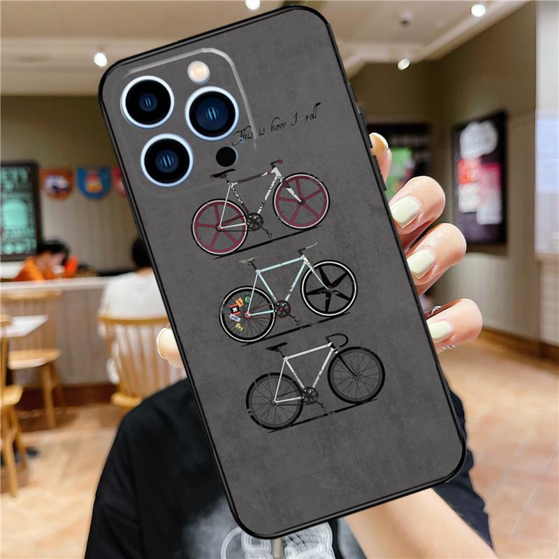 

Bike Bicycle Cycling Case For iPhone 17 15 14 13 12 11 16 Pro Max Mini Plus 16e 17 Air Bumper Cover Accessories iPhone 11