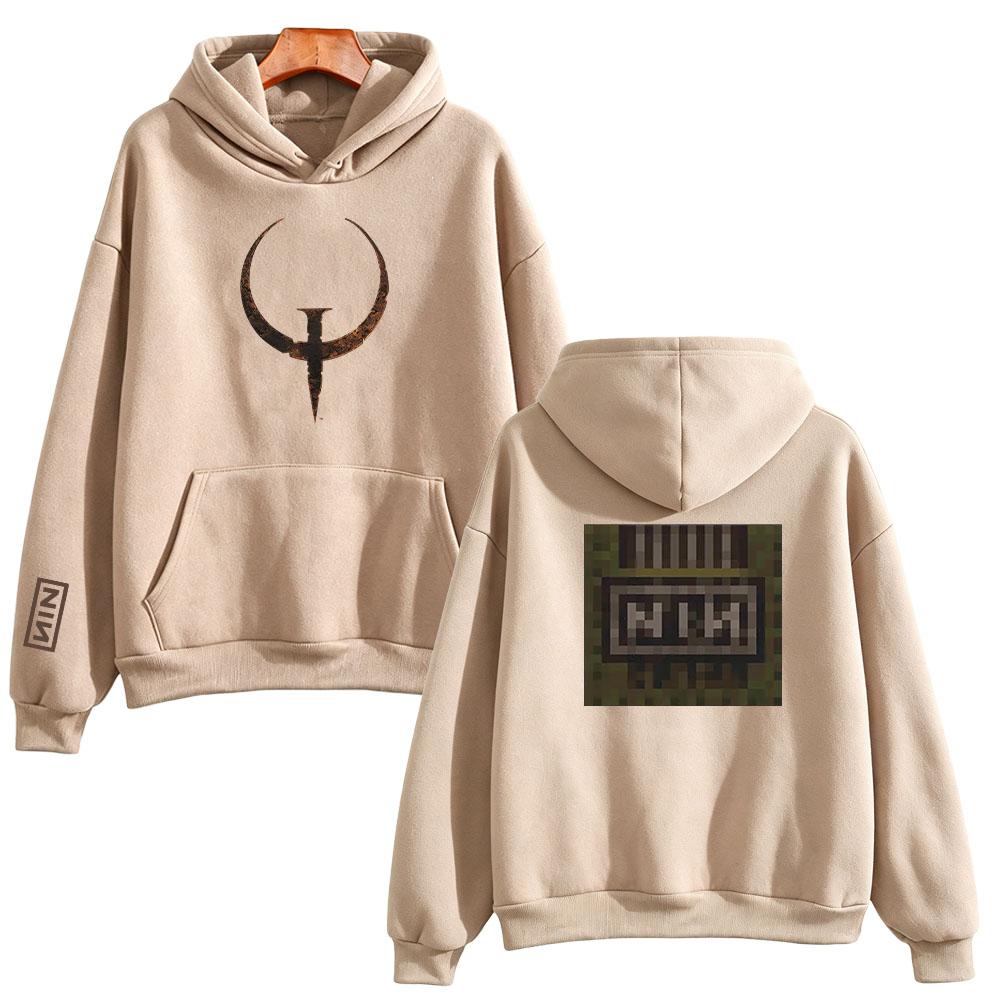 Nine Inch Nails Fashion Casual Hoodies Quake + Nin 30Th Hoodie Women Men Long Sleeve Drawstring Hooded High Street Sweatshirts