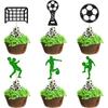 Fußball-Cupcake-Topper für Geburtstagsparty Dekoration Fußball-Cupcake-Topper Cupcake Picks