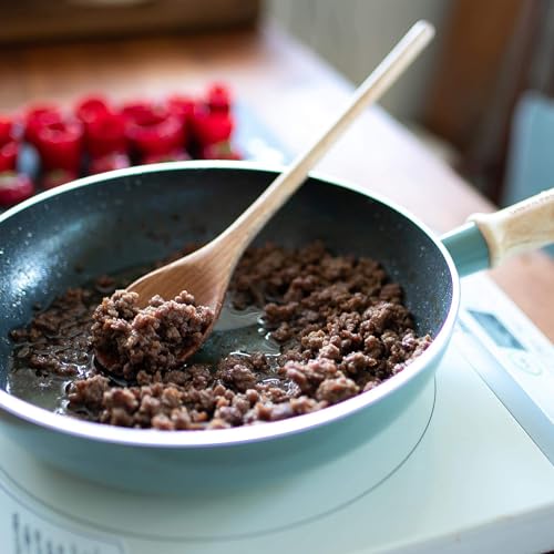 GREENPAN Wok Pan/Stir-fry Pan, 28cm, Induction/Gas Compatible, PFAS-Free, Non-Stick, Easy-Clean, Deep, Natural Wood Handle, Mayflower Design (CC001904