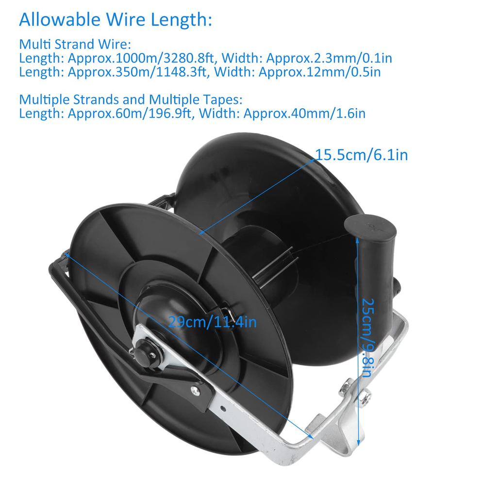 Electric Fence Wire Reel with Locking Function, Easy to Use for Farms, MLD-005