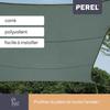 Voile solaire - carré - 5 x 5 m - couleur : gris vert